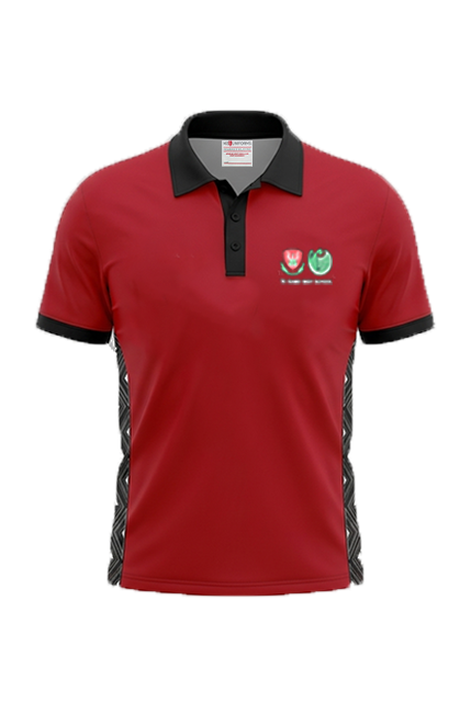 Te Kamo High School Junior Fitted Polo SS Red/Black Ladies